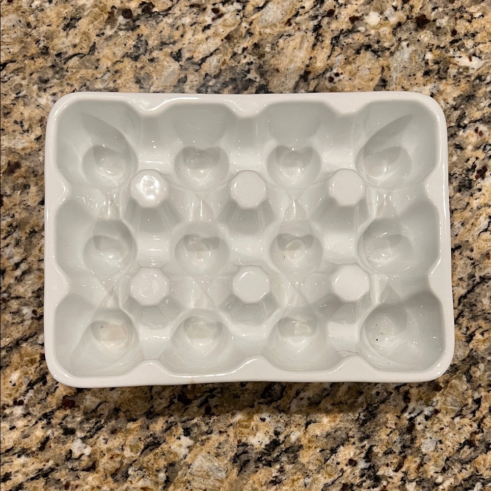 White Ceramic Egg Holder